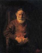 Portrait of Old Man in Red Rembrandt